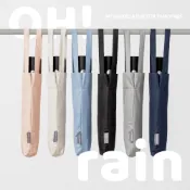 《OHRAIN 六骨 防回彈輕收自動傘》黑膠布 不透光 抗UV   晴雨傘  太陽傘 遮陽傘 雨傘 防潑水 摺疊傘 自動