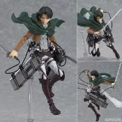 現貨。☆哞哞小舖☆。Figma 213 進擊的巨人 人類最強士兵 兵長里維 港版 可動