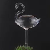 樂購優品百貨 自動滲水小鳥澆花器手工制作透明玻璃懶人澆花器家用綠植盆栽澆水