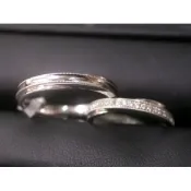 【i郵購】台南。長記銀樓。結婚對戒 純白金 pt900 男女對戒 [耀眼] 共重2.28錢 特惠$35380元~鉑金對戒