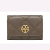 TORY BURCH TB-Willa 純色翻蓋開合銜縫 迷你名片卡包 87866/87868【 菲尼斯 國際精品 ★初秋極享】