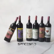 夜魅葡萄酒 ꔛ 紅酒 酒瓶 餐廳 洋酒 瓶子 飲料 迷你 袖珍 模型 微景觀 微型建築 微縮 盒玩 食玩 扭蛋 公仔