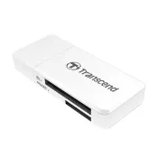 【Transcend 創見】RDF5 高速USB 3.1 SD記憶卡雙槽讀卡機-白(TS-RDF5W 新舊包裝隨機出貨)
