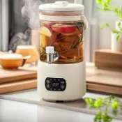 轉機商店 【3L大容量】養生壺 煮茶器 電水壺 花茶壺 煮茶壺 多功能養生壺 歐美英規 220V/110V雙電壓 出口品質 自動保溫 耐熱玻璃