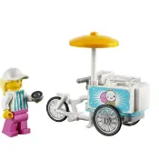 柚子樂高★ LEGO 60234 全新人偶+配件 三輪車 遊樂園 園遊會 冰淇淋攤車 甜筒腳踏車攤販 女店員 老闆