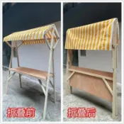 免運~可開統編🔥 攤位架 攤位車 網紅集市攤位展示架實木促銷花車夜市架可摺疊移動擺攤萬能小推車擺攤車 擺攤架 移動集市