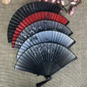 【台灣現貨⚡隔日到貨】扇子 手扇 古風 絹布 折扇古典扇 中國風白花喜蝶折疊扇子 摺疊扇 絹扇 竹扇 隨身扇 紀念品 禮