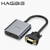 HAGiBiS 海備思 鋁合金VGA轉HDMI轉換器(附音源孔 供電孔)(VHC01)