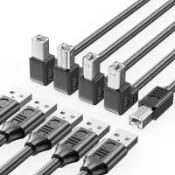 易控王 0.3M~5M 直/彎頭 USB2.0 USB-A轉USB-B 公對公 印表機傳輸線(30-776-01~35