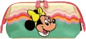日本 Skater Disney 復古米妮拉鍊收納袋 筆袋 米老鼠 刺繡 鉛筆盒 化妝包＊夏日微風＊｜APP下單最高再賺22%點數