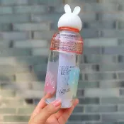 星巴克杯子可愛彩色玉兔塑膠冷水奶瓶杯隨行杯