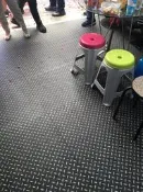 美的磚家~-YAMAHA光陽工業風各大機車行重機店黑鋼金屬鐵板紋,塑膠地磚(地板)~60cmx60cm3mm每坪1750