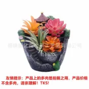 喜挖2店 樹脂多孔多肉植物花盆盆栽室內外飯店花盆裝飾品創意模擬盆景