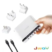 JWAY 智慧顯示140w氮化鎵6孔快充 JY-GAN140W 配件