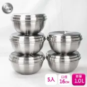 PERFECT 理想 牌極緻316不銹鋼16cm附蓋隔熱碗-5入兒童碗