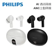 PHILIPS 主動抗噪ANC數顯無線藍牙耳機-TAT3559