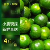 (店+)【樂咖田庄農場】台灣原生種香檬（產季鮮採）香檬鮮果從裡到外營養滿分。皮薄，酸而不嗆，草生栽培無農殘！(4斤/箱)