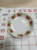 【銓芳家具】早期CT磁器 楓葉深盤 大同瓷器 古早盤 陶瓷盤 阿嬤的碗盤 完整漂亮 復古懷舊 楓葉圓盤 1120909
