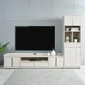 【時尚屋】5V23貝里斯9尺L型電視隔間櫃5V23-KL015+KL028(免運費/免組裝/電視櫃)