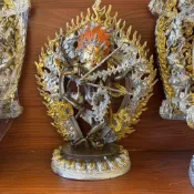 【免运结缘 开光 恭请请先聊聊】10寸作明佛母佛像藏传密宗纯铜全鎏金居家供奉佛堂红度母佛像摆件