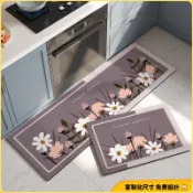 客製地墊+環保無石綿 北歐風廚房地墊 加厚 矽藻土軟地墊 吸水地墊 廚房腳踏墊 防滑墊 防水防油 珪藻土地墊 長地墊
