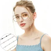 【Seoul Show 首爾秀】珍珠兩用口罩掛繩鏈防滑時尚太陽眼鏡墨鏡鍊平光近視老花眼鏡防丟鍊