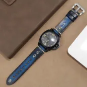 秒殺🔥代用沛納海西鐵城真皮手錶帶艾戈勒POLICE迪賽牛皮男錶帶22 24mm