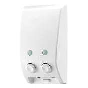 【Homepluz】流線型簡易鎖雙瓶壁掛式給皂機 350ml(優雅白)