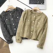協貿國際日用品生活9館 MAR 系列氣質小香風外套女新款圓領長袖法式名媛淑女風閨蜜裝R