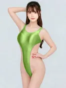 喜挖2店 純欲風性感超高叉緊身連身衣油亮光澤男女比基尼泳衣彈力瑜伽內衣