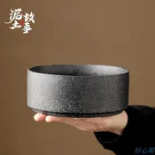 粗陶茶洗 大容量茶渣缸 茶具收納 廢水缸 茶器水盂 家用杯洗 泡茶必備