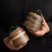 全球選品1館 生活百貨 茶葉罐醒茶罐功夫茶具茶道配件家用小茶倉手作粉引粗陶茶葉收納罐
