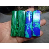【藍金寶石】天眼珠孔雀石*藍銅礦石圓*方形印章→E830有代刻