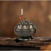 協貿國際日用品生活8館 佛具凈爐銅合金 24小時大盤香爐 加蓋 龍形 鳳形環香盤凈香爐