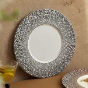 🔥熱賣🔥 描金骨瓷盤子高級感輕奢西餐牛排意麵盤儀式感餐具早餐淺平盤家用 CYUV