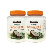 (店+)【Kirkland Signature 科克蘭】冷壓初榨椰子油2.48L×2入/罐裝．好市多COSTCO