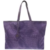 【DOKODEMO】Bottega Veneta Intreccio Illusion 尼龍皮革紫色托特包 0583 [二手] BOTTEGAVENETA