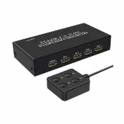 【LineQ】HDMI KVM Switch 4x1 4K@60Hz 4埠電腦切換器 B401A