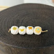 駝骨日月星辰配件文玩diy配飾材料串飾手工項鍊佛珠鏈子手鍊手串