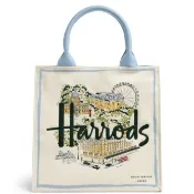 英國 Harrods 哈洛德 百貨正品 倫敦城市故事 帆布托特包 手提包 (小款)