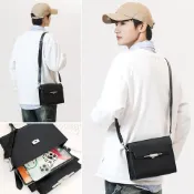 (店+)【KEDDY】休閒通勤包-單肩包-小方包-包包-斜背包-高級感-硬殼包包-黑色包包-斜背公事包-禮物-口蓋包-信封包-男士包包
