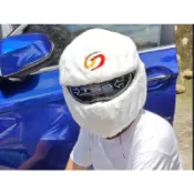 安全帽頭套暖套全罩式安全帽保護套卡通造型機車刀疤兔炸街騎行毛絨保護套狗猫熊兔山羊大眼惡魔暴龍皮卡丘鯊魚鯨魚火雞長毛兔
