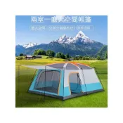 (店+)『現貨速發』兩室一廳戶外露營帳篷別墅 露營戶外帳篷 防雨防曬超大號8-12人帳篷 野營用品 大號帳篷 兩房一廳