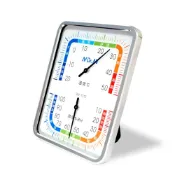 (店+)【Dr.AV 聖岡科技】GM-1310方型 超大面板 溫溼度計(彩色溫度指示 玻璃表面 立/掛兩用)