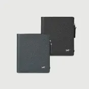 【BRAUN BUFFEL 德國小金牛】HOMME-ZW 6卡直立拉鍊零錢袋短夾-多色任選(BF599-325-BK/NY) 錢包送禮推薦