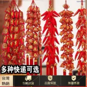 ✈️台灣出✈️新過年款元旦紅火辣椒福袋串春節掛件裝飾品商場超市客廳布置批發