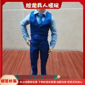 6兵人 12吋人偶 西裝馬甲 現貨 藍色西裝套裝 打本邊服 男裝配件 可動人偶服飾 收藏展示