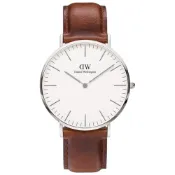 【DW Daniel Wellington】棕色皮革腕錶 DW00100021 40mm 現代鐘錶