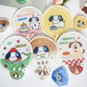 萄禧客製【客製化扇子】 夏季扇子 可愛 卡通 圓扇 迷你 摺扇 便攜 隨身 摺疊 團扇 印刷logo 來圖訂製