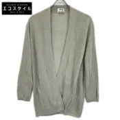 【DOKODEMO】Acne Studios 1577-343-2178 淺灰色 100% 亞麻無扣長針織開襟衫 XXS [二手]